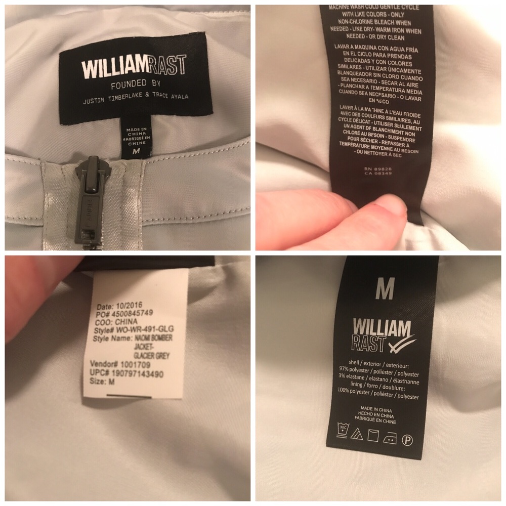 WILLIAM RAST Naomi Ruffled Bomber Grey Jacket-M       🚨Fall 2022 Trend Alert - Picture 5 of 8